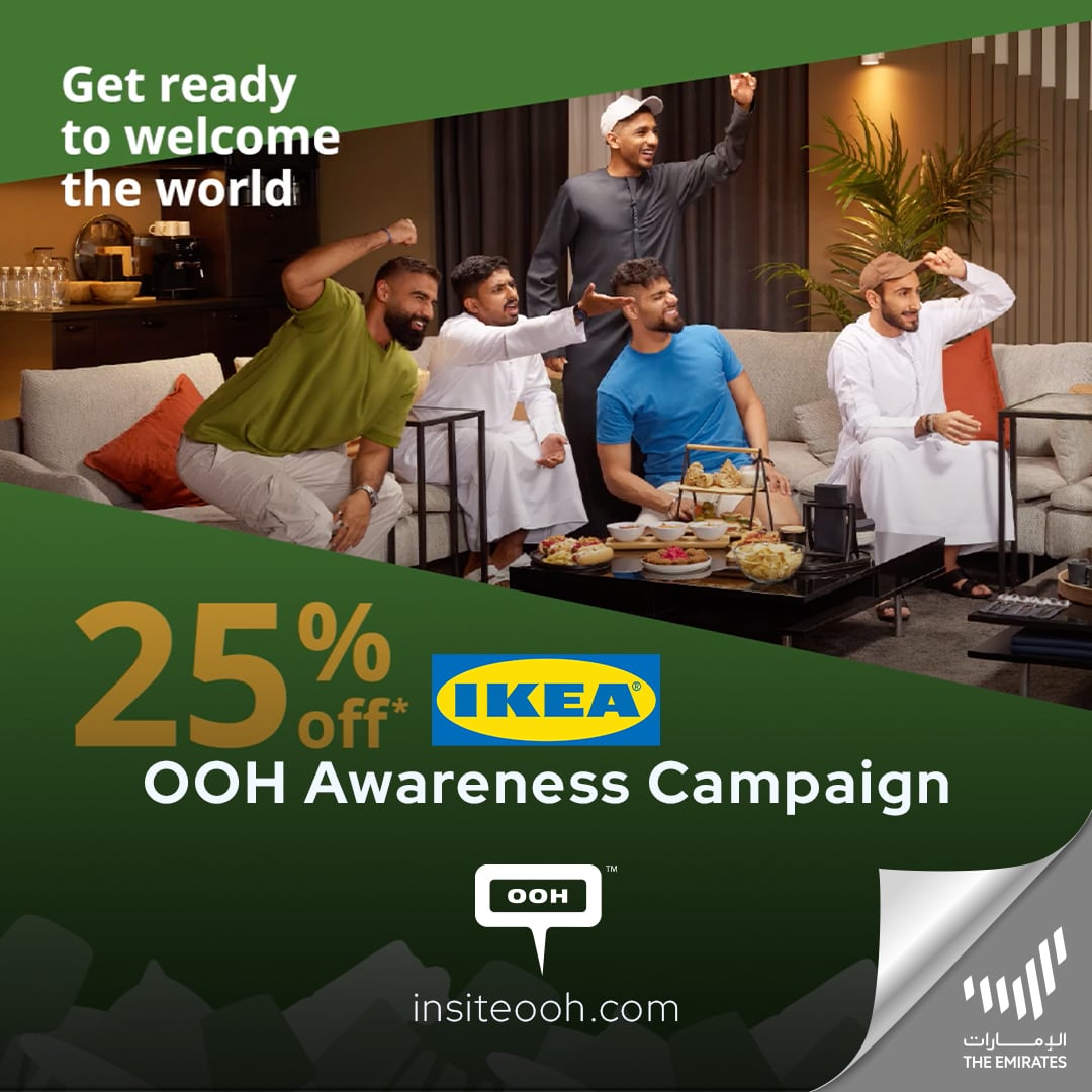 IKEA Spacious Sofa Invites Football Fans to Gather & Watch on Dubai OOH Sitemap