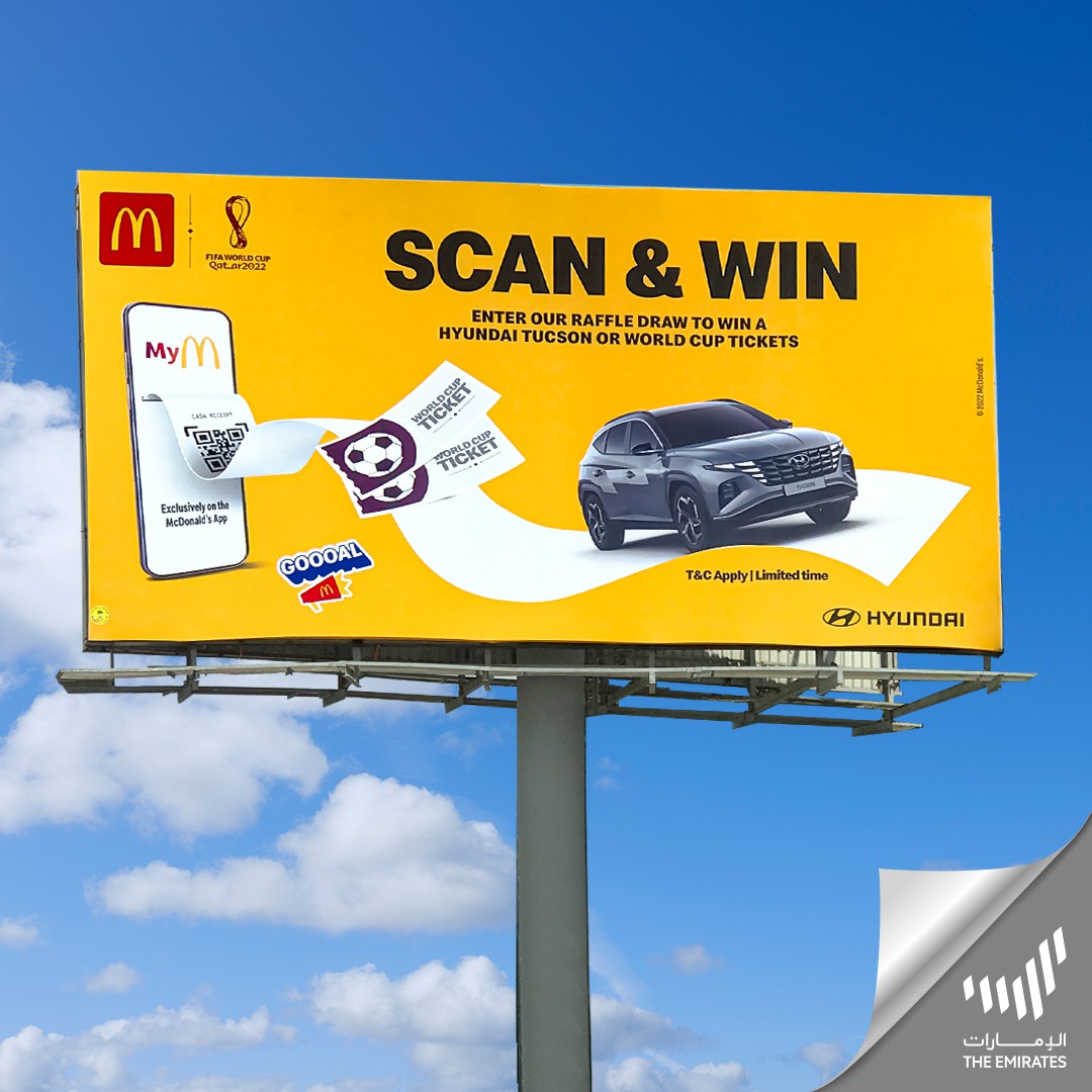 Scan & Win From the McDonald’s App Joining the FIFA World Cup Qatar 2022, Taking Over the UAE’s Billboards!