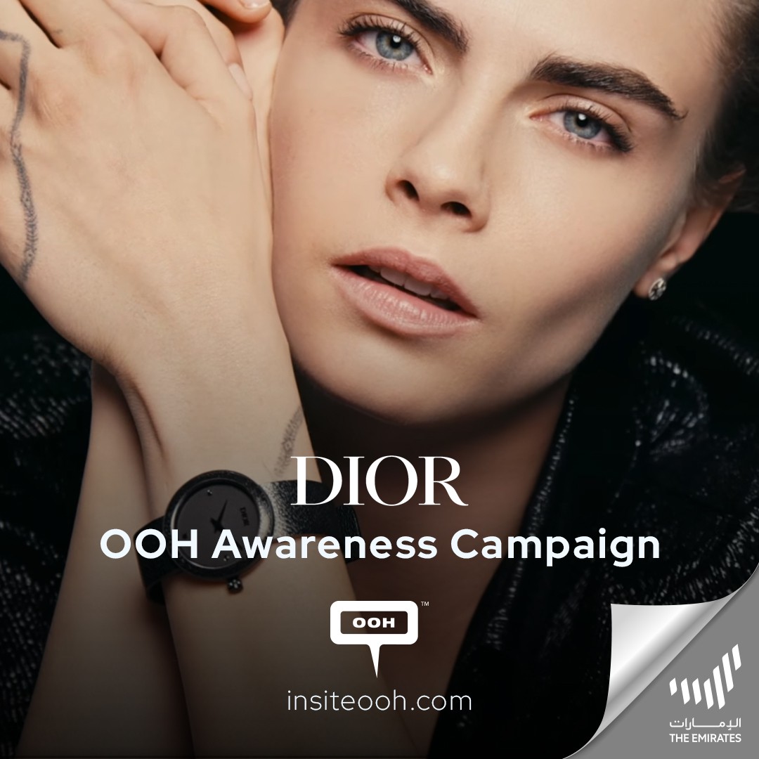 Cara Delevingne Sports the Stunning La D de Dior Timepiece Collection on Dubai’s Outdoor Advertising Arena