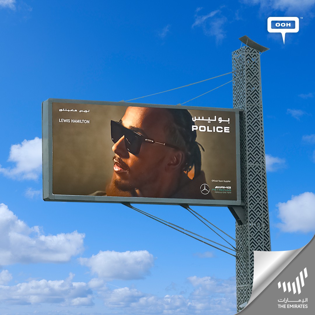 Discover the Mindset of Champions as Lewis Hamilton Rocks the Police X Mercedes Collection via Dubai’s OOH