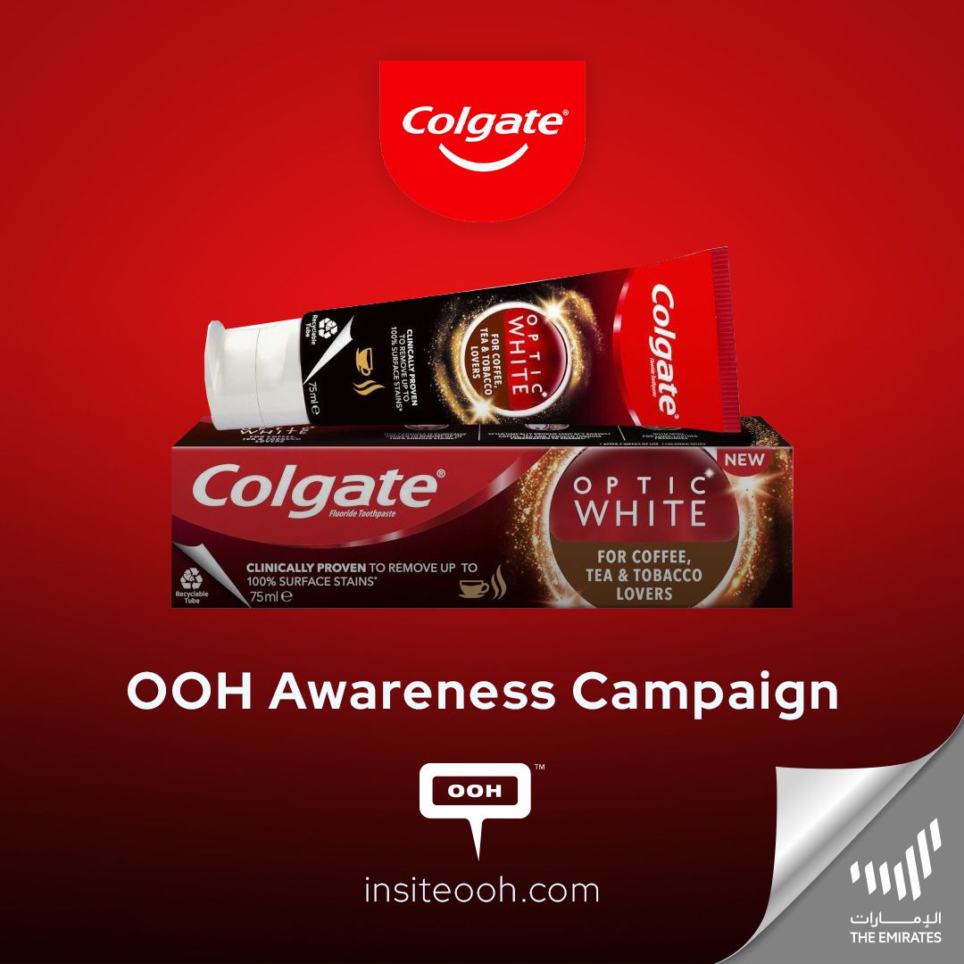 Colgate Mounted Their First DOOH Campaign in Dubai, Featuring The Powerful Optic White Toothpaste