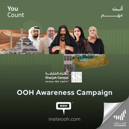 Sharjah Census 2022: Al Jassmi With Other Emirati Citizens Reminds “You Count” on an Out-of-Home Campaign