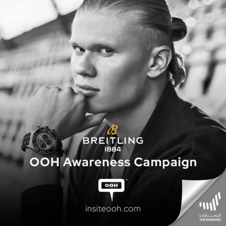 Erling Haaland Strikes Again! This Time, Not in Football But With Breitling on Dubai’s DOOH