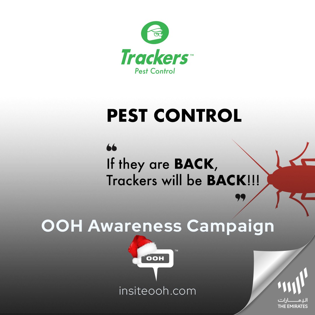 Trackers Campaign Revealed On Dubai’s Out-of-Home Billboards With Pests Sanitizing Intentions