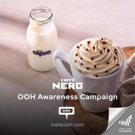 Caffé Nero Has a Sweet Surprise For Dubai’s OOH Audiences; Plant Based Milk With No Extra Charge!
