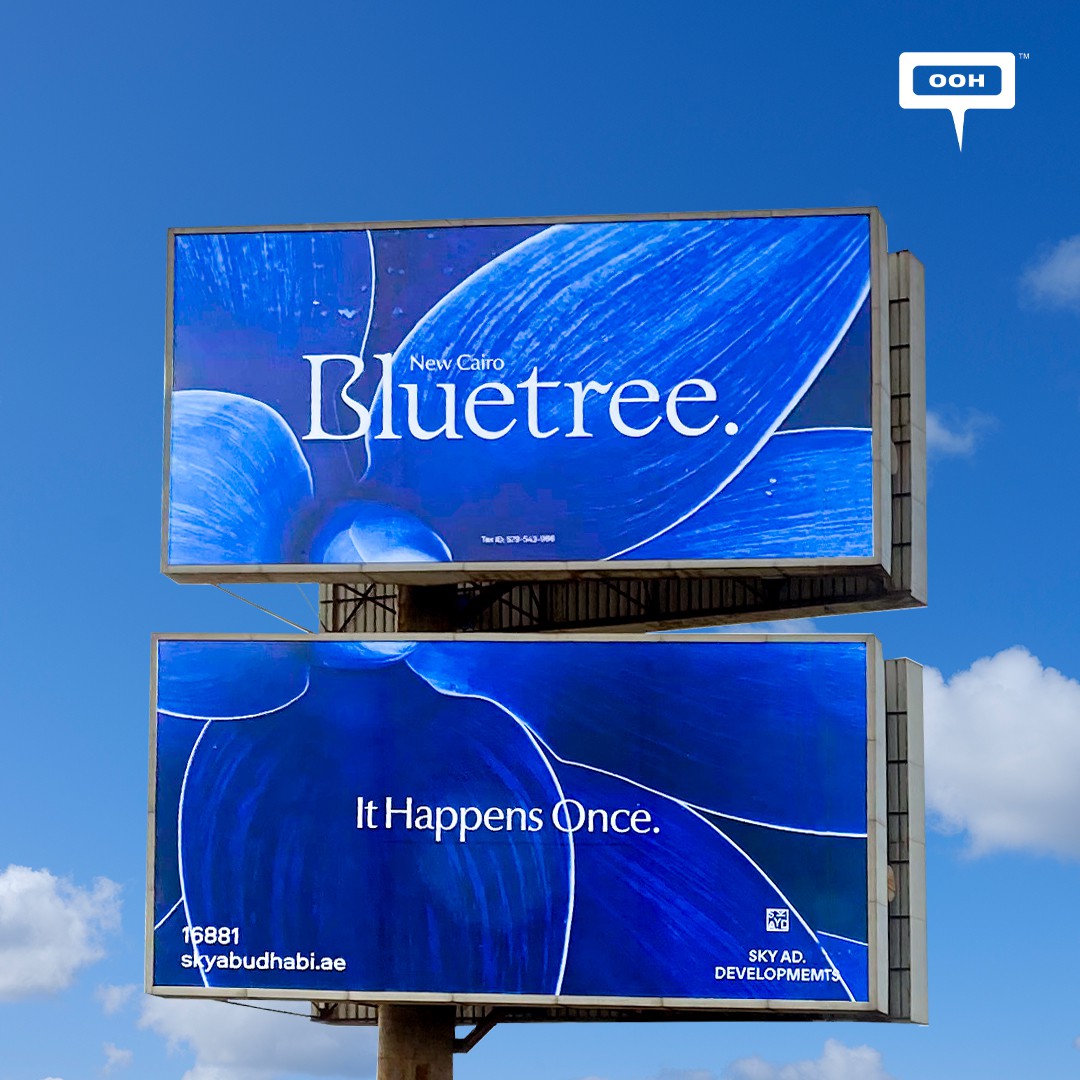 From SKY AD. Developments, Bluetree Electrifies Cairo’s OOH Scene in Shades of Blue!