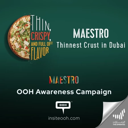 Thin, Crispy, and Full of Flavor:  Maestro Pizza Comes Back to Dubai’s Billboards to Promote their “Thinnest Crust”