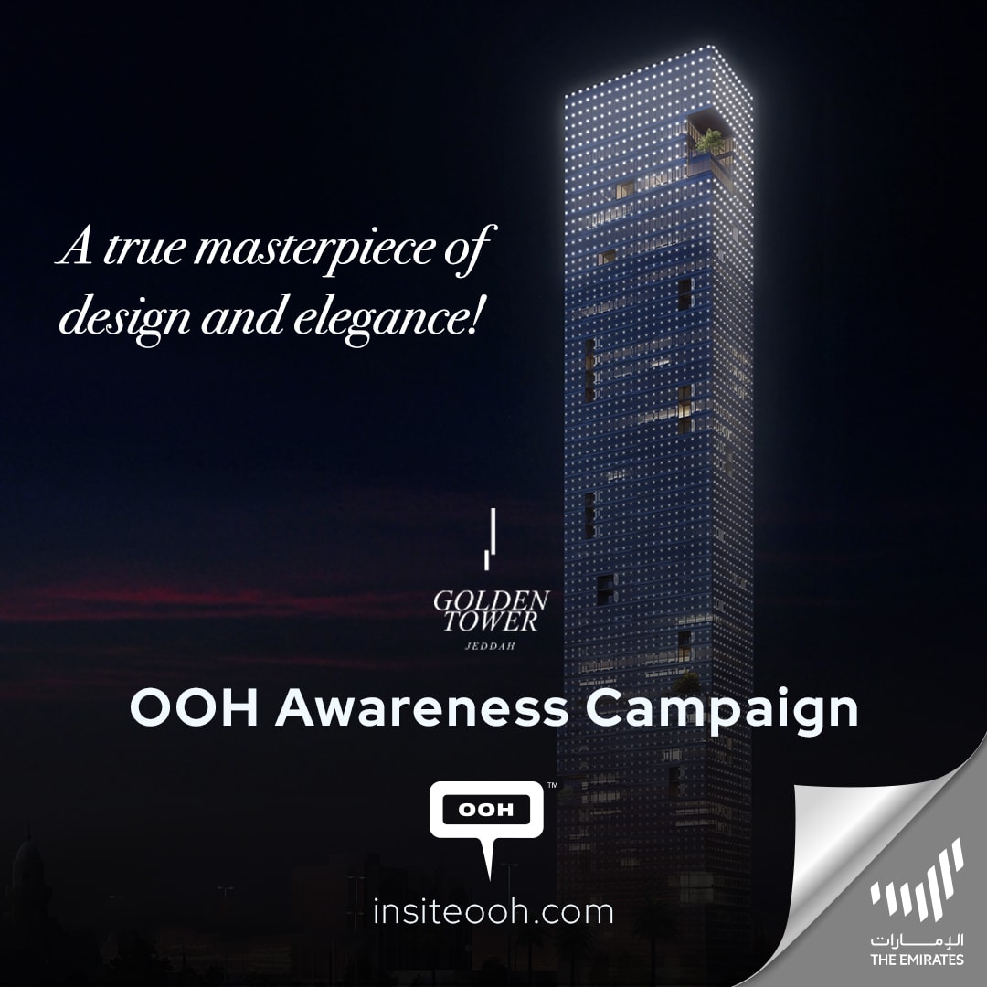Experience Luxury Living: Golden Tower's DOOH Campaign Showcases Jeddah's Elite Residence