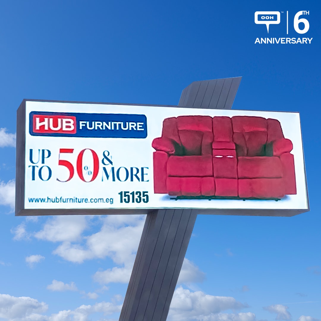 Hub Furniture Launches Eye-Catching OOH Campaign with Hot Deals on Cairo’s Billboards