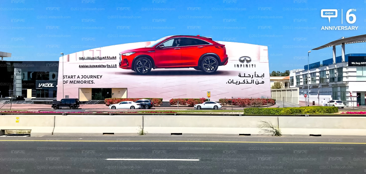 Infiniti Reels in Attention on the UAE’s OOH Scene With Their Eye-Catching, Die-Cut Billboards