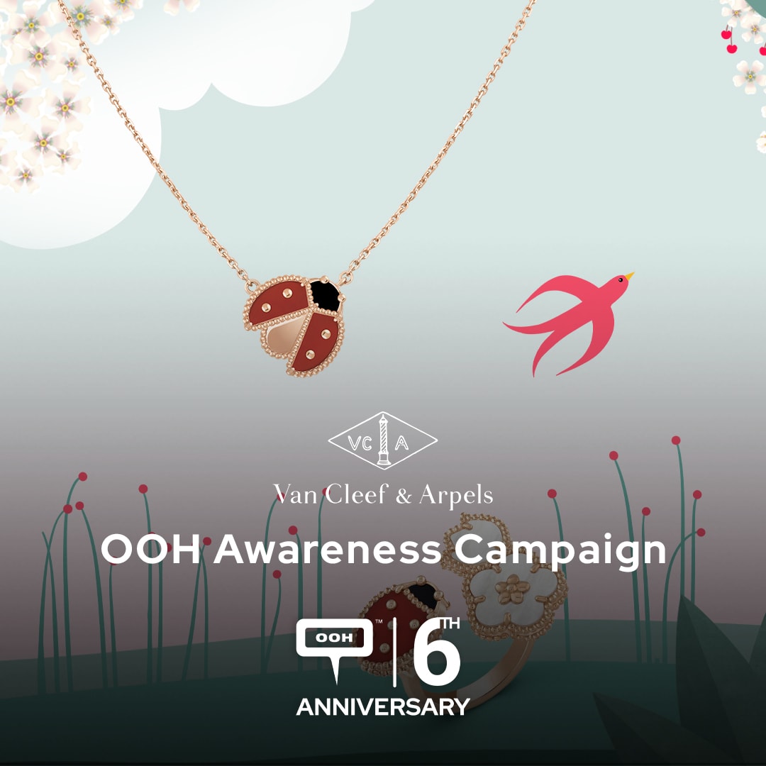 Lucky Spring Collection: Van Cleef & Arpels New OOH Campaign Shines on Dubai’s Digital Screens