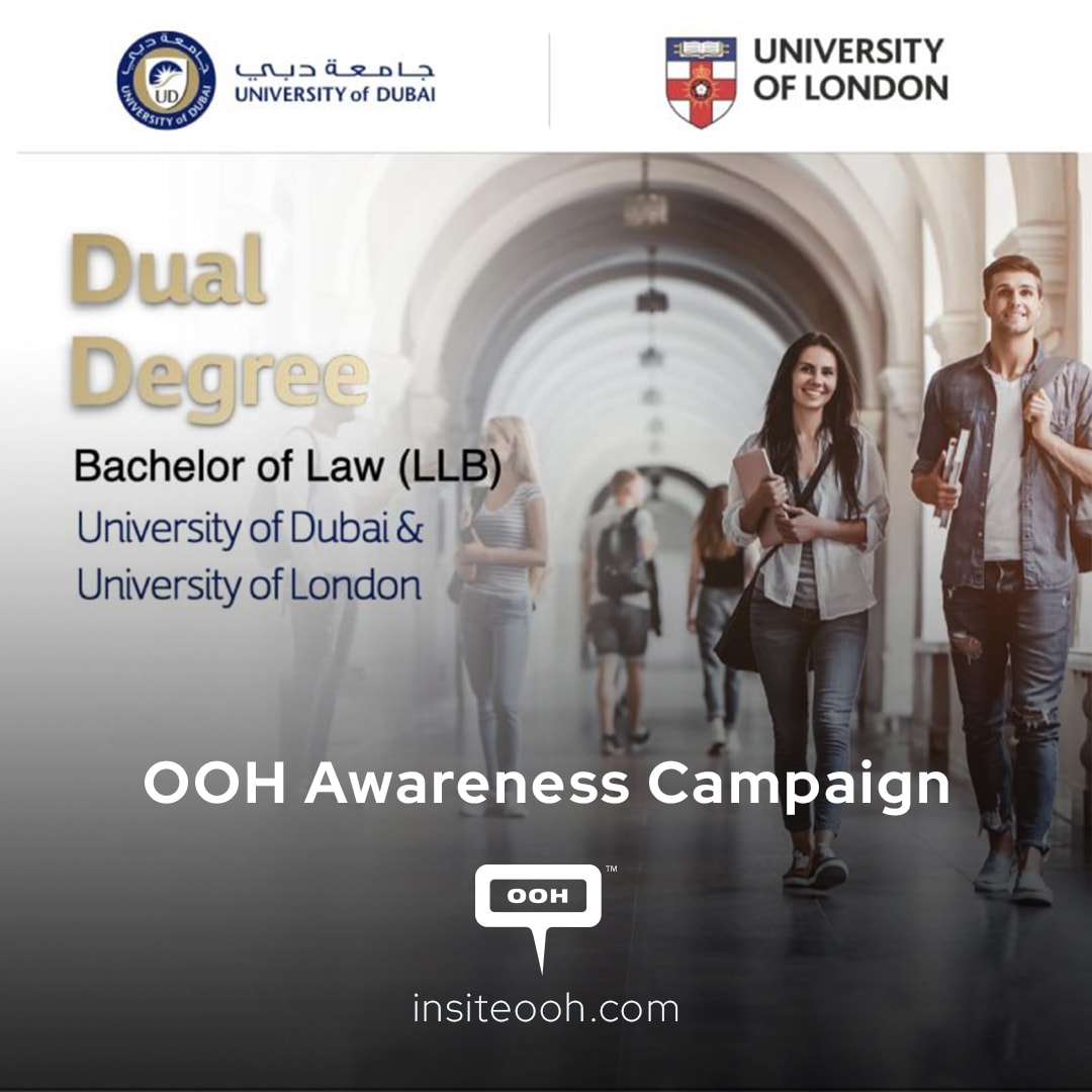 University of Dubai's OOH Campaign Promotes Dual Law Degree in the UAE