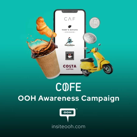 COFE App's Out-of-Home Campaign in Dubai, Get Coffee and Croissant for AED 15 Only!