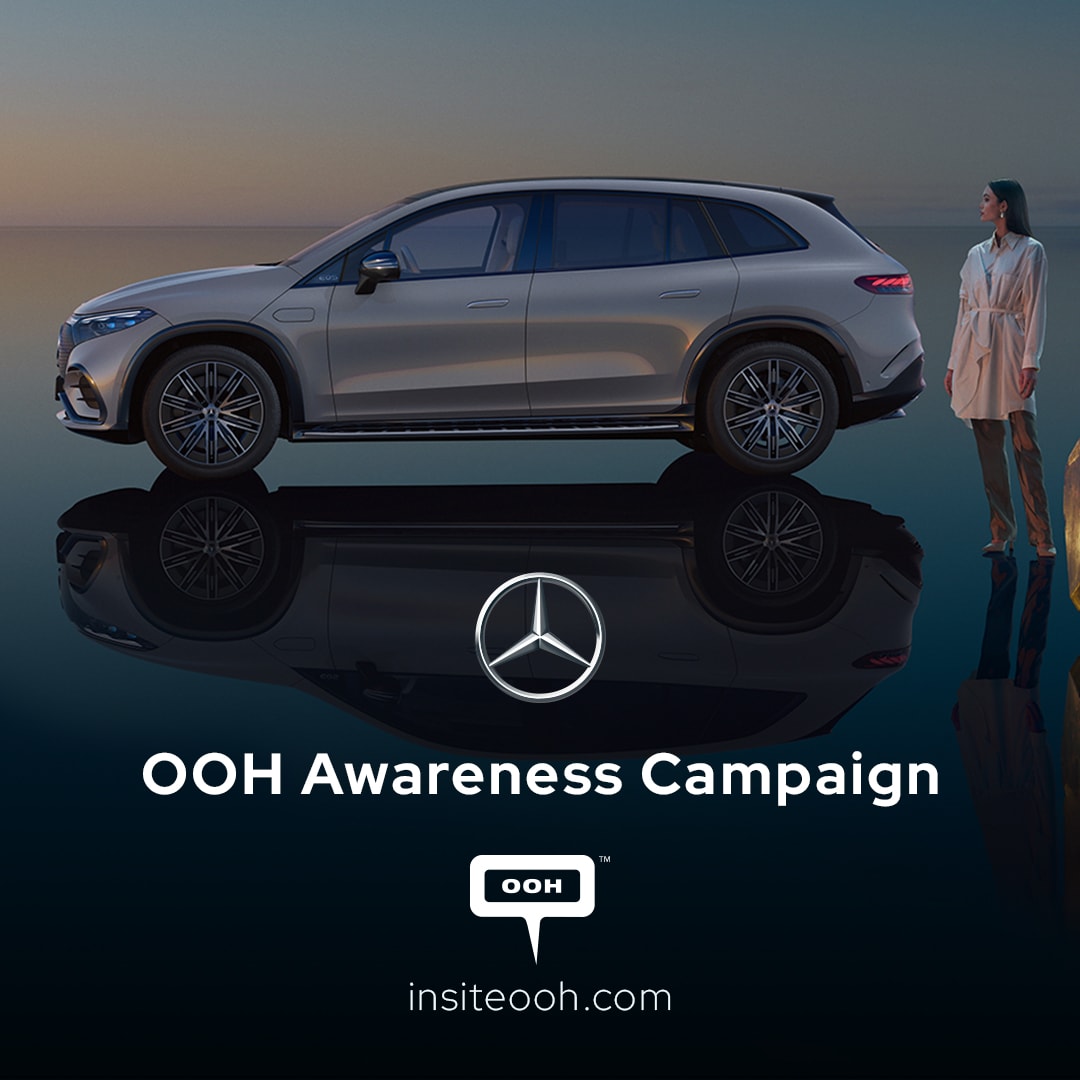Mercedes Launches a DOOH Campaign in Dubai to Promote The New Fully Electric EQS SUV