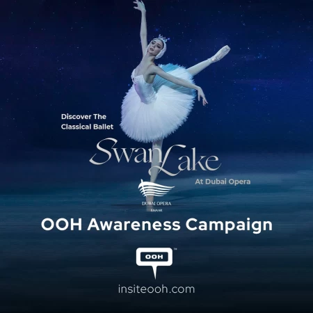 Madama Butterfly Opera and Swan Lake Ballet Take on Digital OOH in Dubai