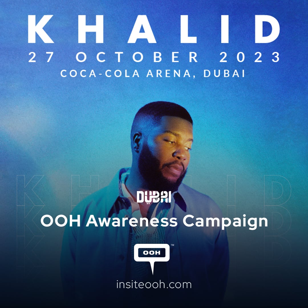 Dubai Calendar Vibrant DOOH Lights Up The Streets for Khalid’s Upcoming Concert