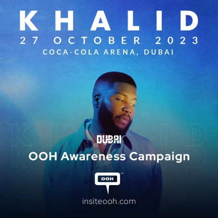 Dubai Calendar Vibrant DOOH Lights Up The Streets for Khalid’s Upcoming Concert