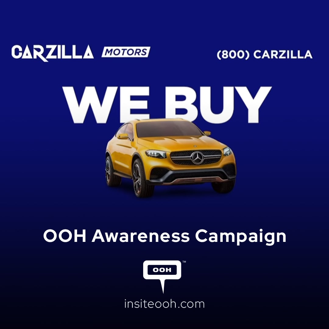 Carzilla Motors’ Blue Out-of-Home Campaign to Count The Brand's Benefits