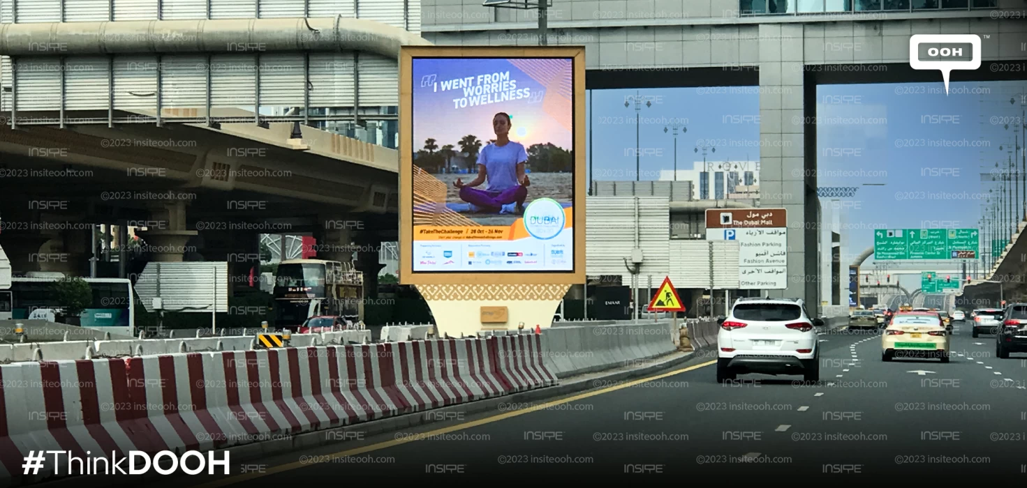 Dubai's Fitness 30 x 30! Motivate Audiences to Conquer Stress Challenge on Dubai billboards