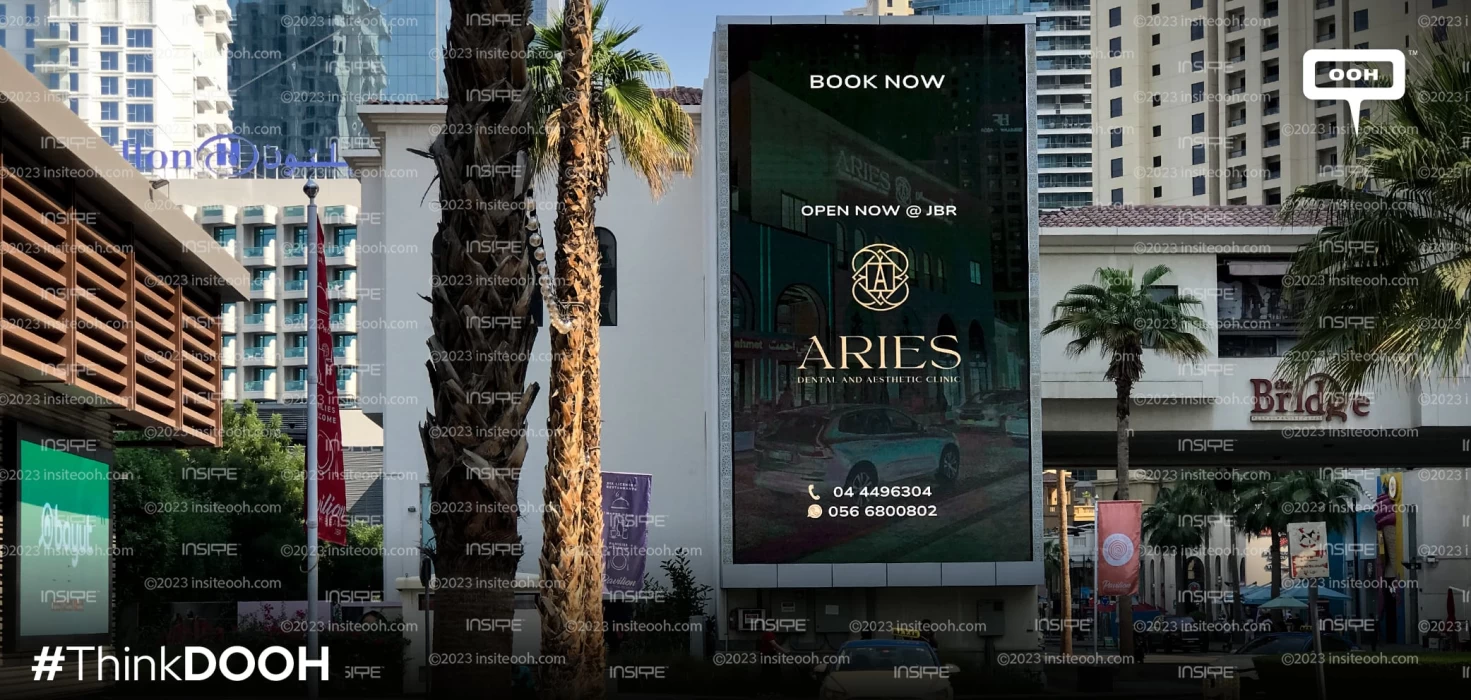 Good News! Aries Clinic Is Now Open in JBR! DOOH Campaign in Dubai