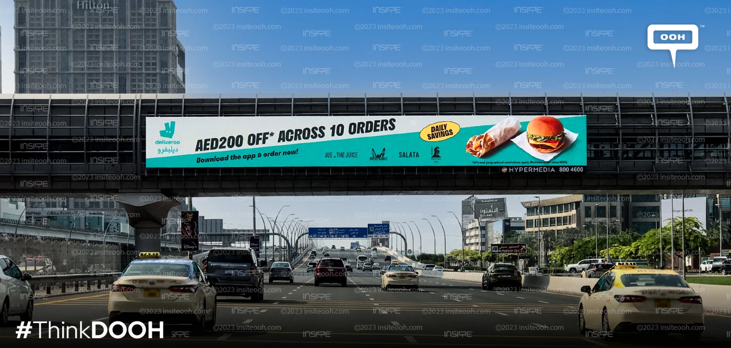 Promotional Campaign by Deliveroo on UAE's Billboards to Save Across 10 Orders