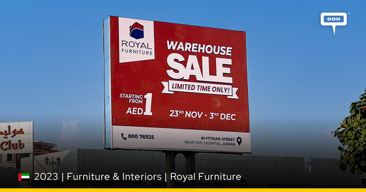 Royal Furniture Warehouse & Mega Sale Up to 75 Off on UAE's OOH