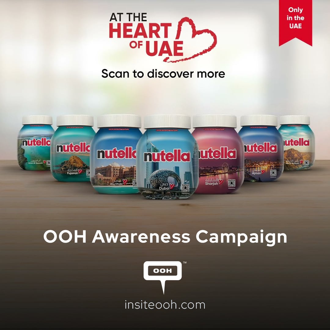 Nutella's "At the Heart of the UAE" Edition on a Spectacular OOH Campaign