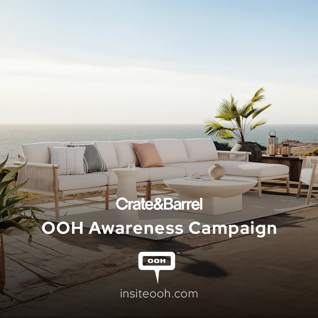 Crate & Barrel's OOH in the UAE Exhibits its New Outdoor Collection!