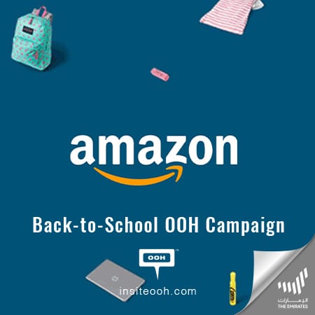Amazon is getting ready for school with a "50% off" on UAE's billboards