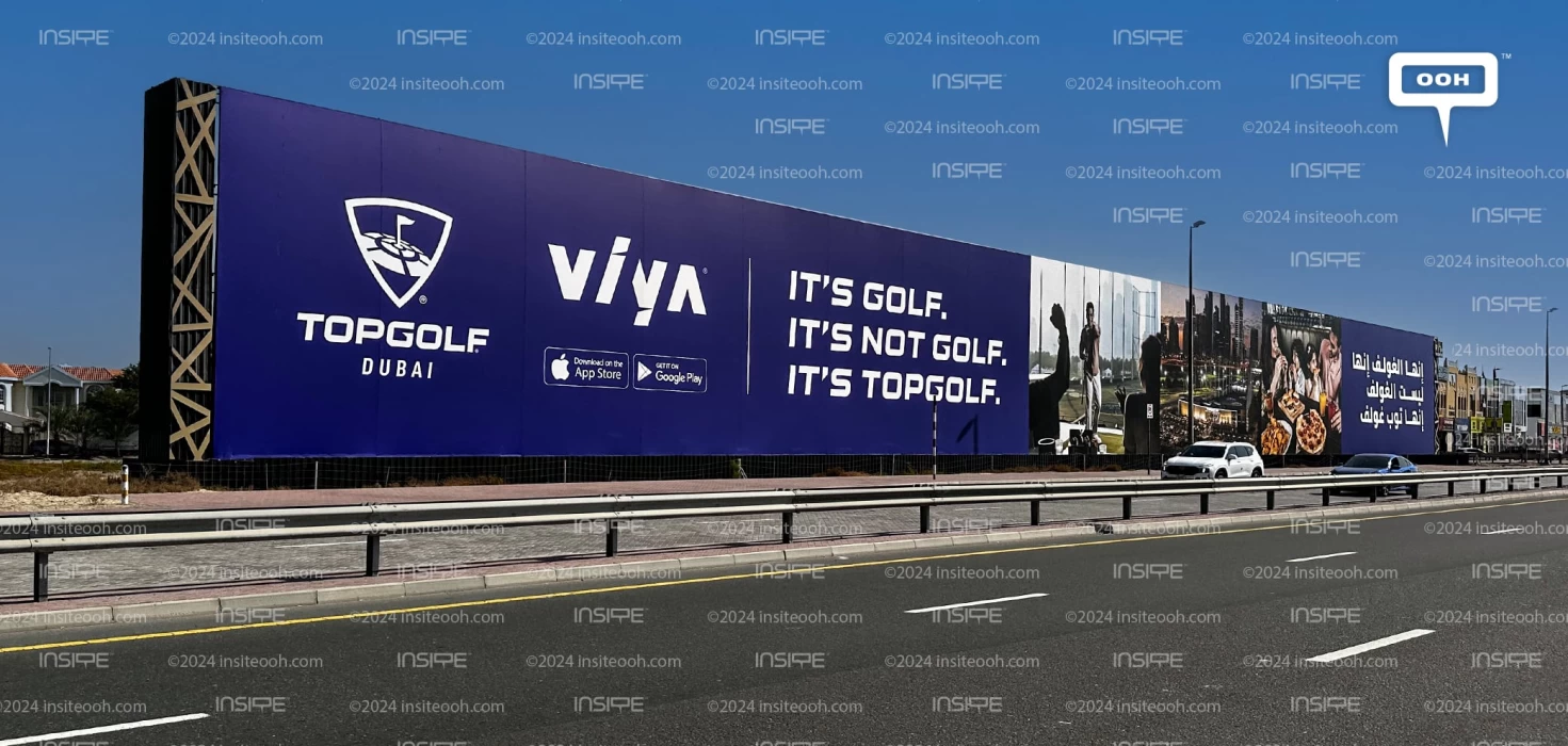 Sprawling Entertainment by Viya & Top Golf's OOH Campaign in Dubai's street