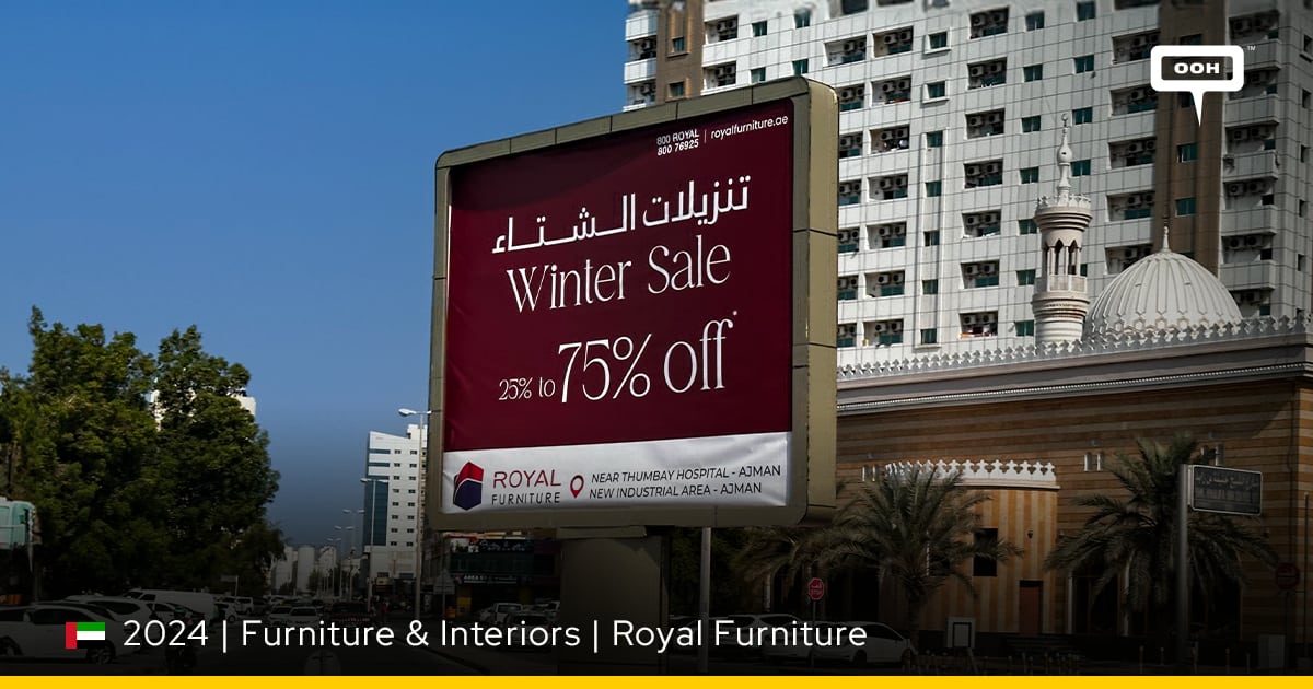 Cozy Luxury Royal Furniture Winter Sale Takes Over Ajman's OOH Arena INSITE OOH Media Platform