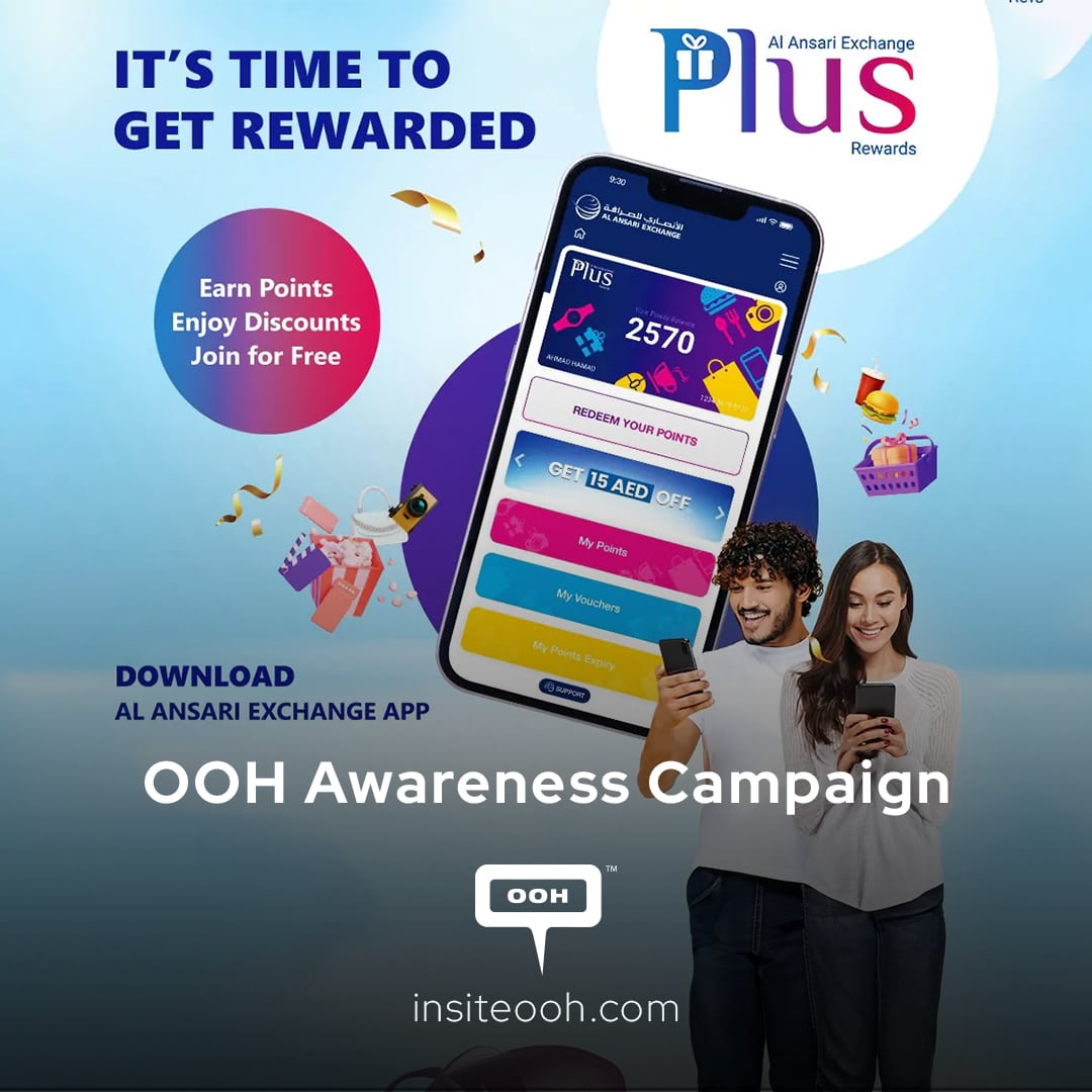 Al Ansari Exchange's Plus Rewards Program - The Most Exciting Yet! on Dubai's OOH Billboards