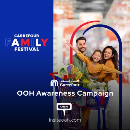 Carrefour's DOOH Campaign in the UAE to Promote Its Family Festival in February 2024
