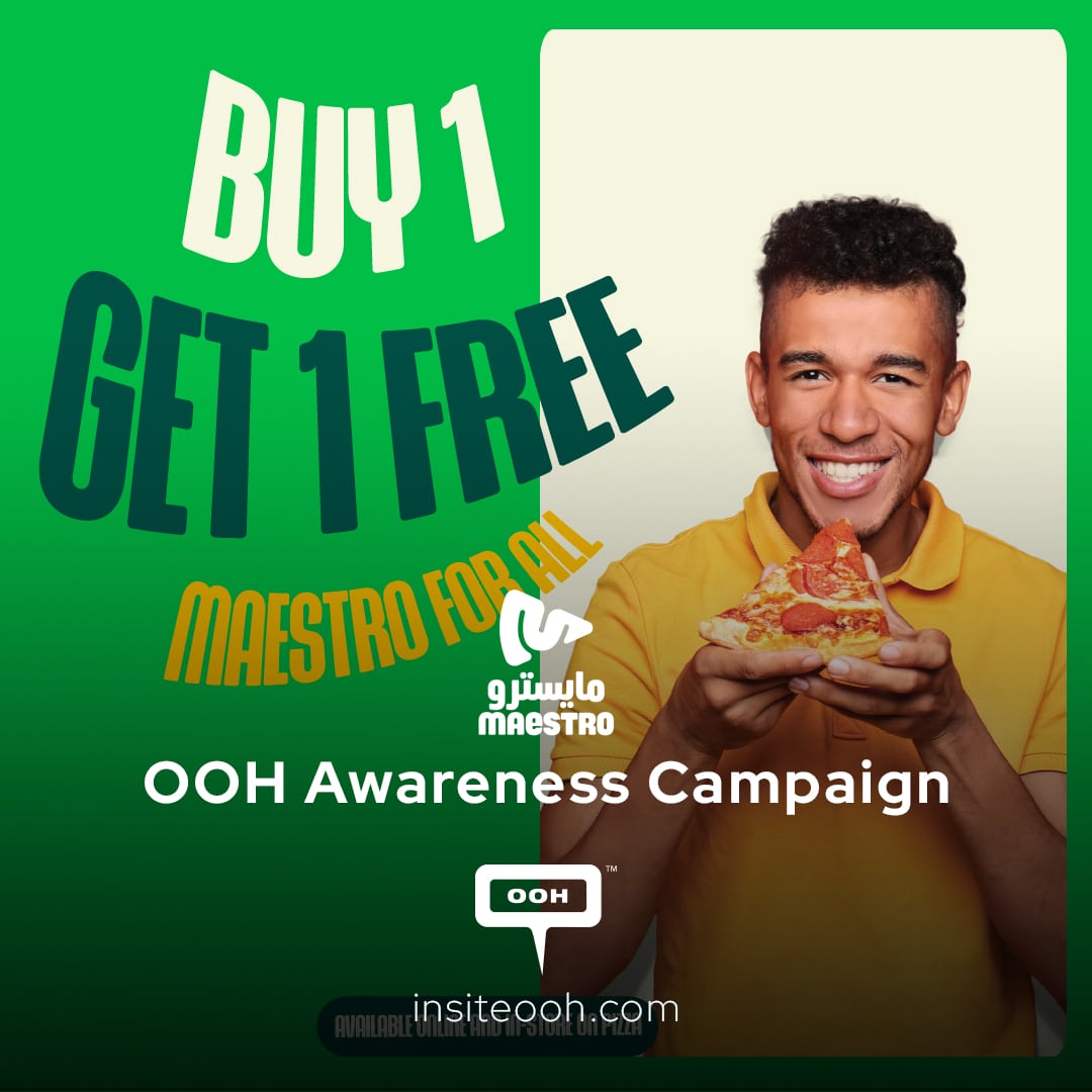 Maestro Pizza’s Promotional Outdoor Campaign in Dubai, Get the Second One for Free!