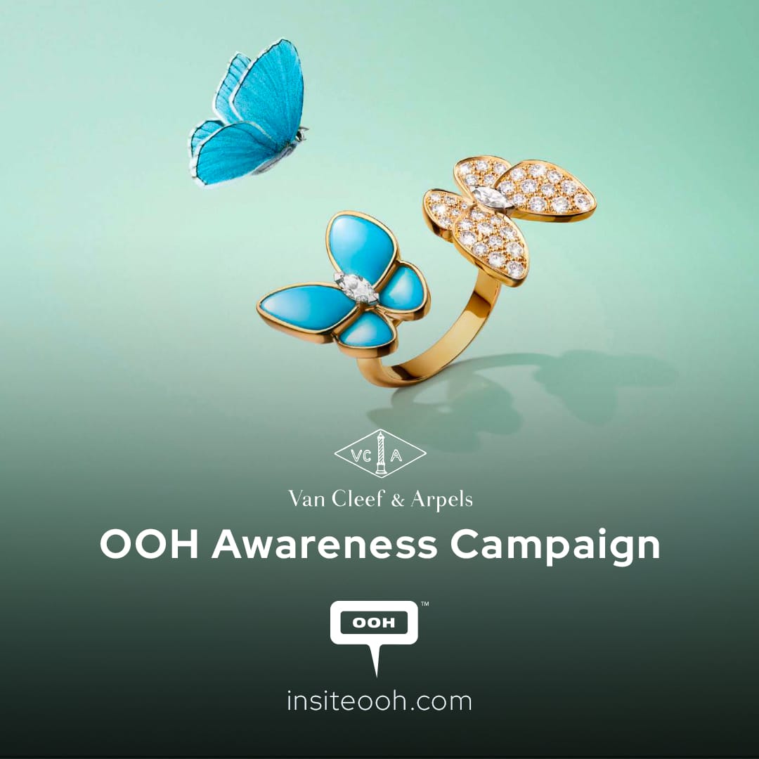 Van Cleef & Arpels, flutter the Two Butterfly Collection on Digital Displays