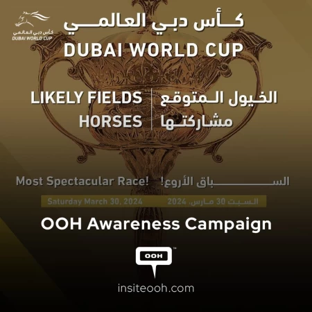 Racing Royalty Arrives on UAE's DOOH by Dubai World Cup Finale at Meydan Stadium