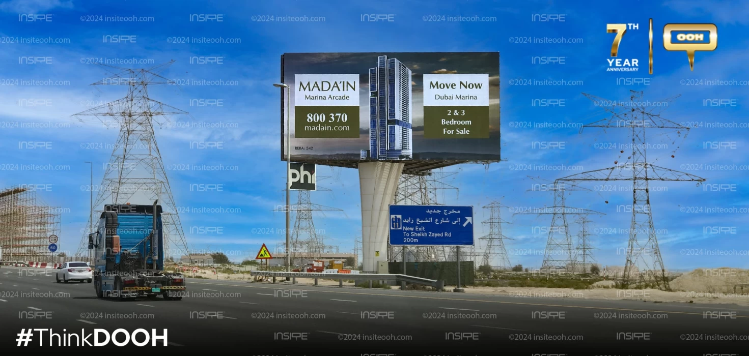 Dubai's D/OOH Campaign Displays Marina Arcade by Mada'in Properties