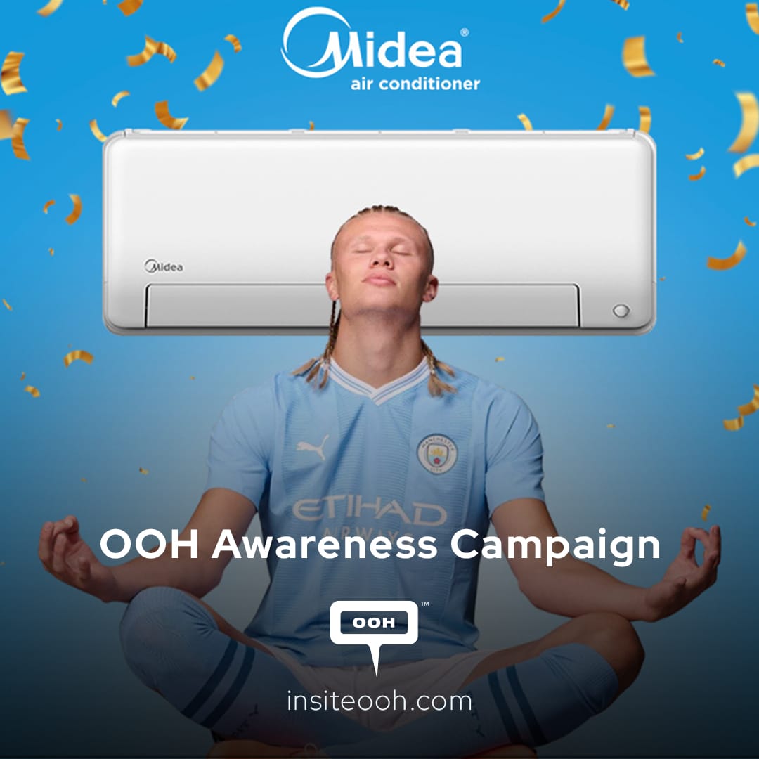 Erling Haaland strikes on UAE’s OOH Stage with Midea’s New Campaign