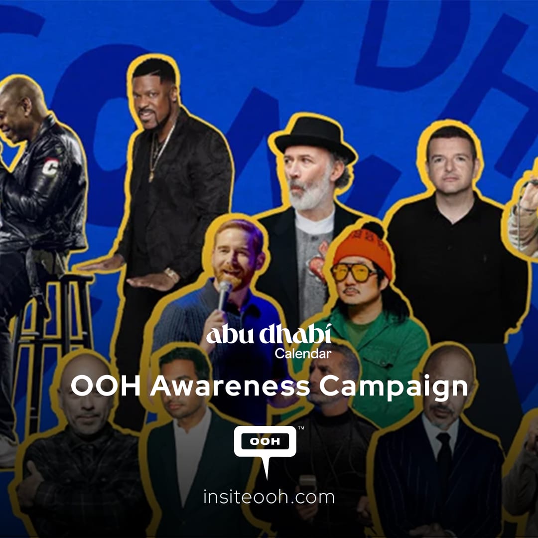 Abu Dhabi Calendar Announces Comedy’s New Capital on Dubai’s DOOH Arena