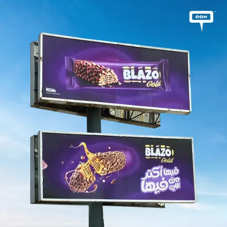 Blazo Gold Has a Lot to Offer on Purple Outdoor Advertising Billboards