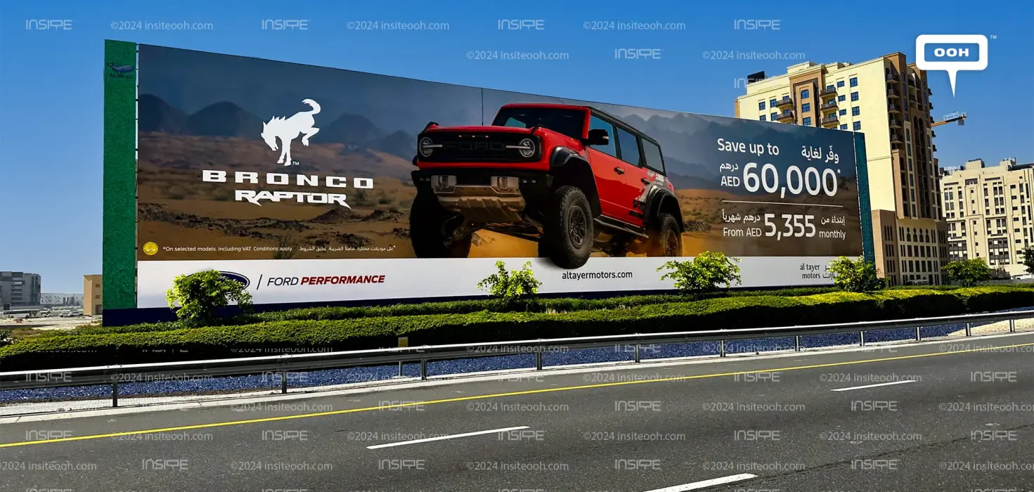 Ford Turns Heads with 3D Bronco Raptor OOH Advertising Billboards in ...