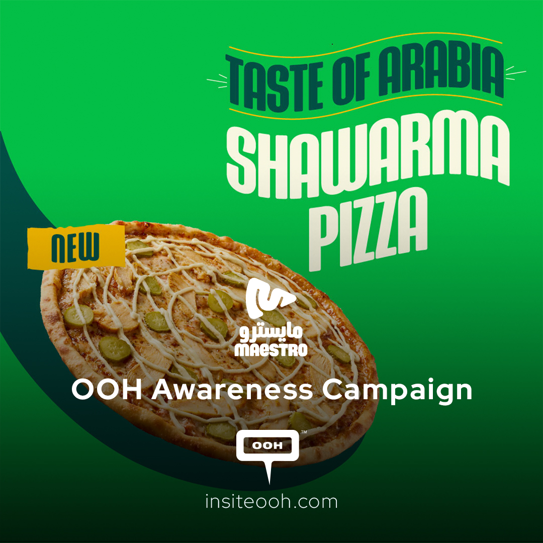 Shawarma Pizza, The Newest Edition by Maestro Pizza Turns up on UAE's OOH