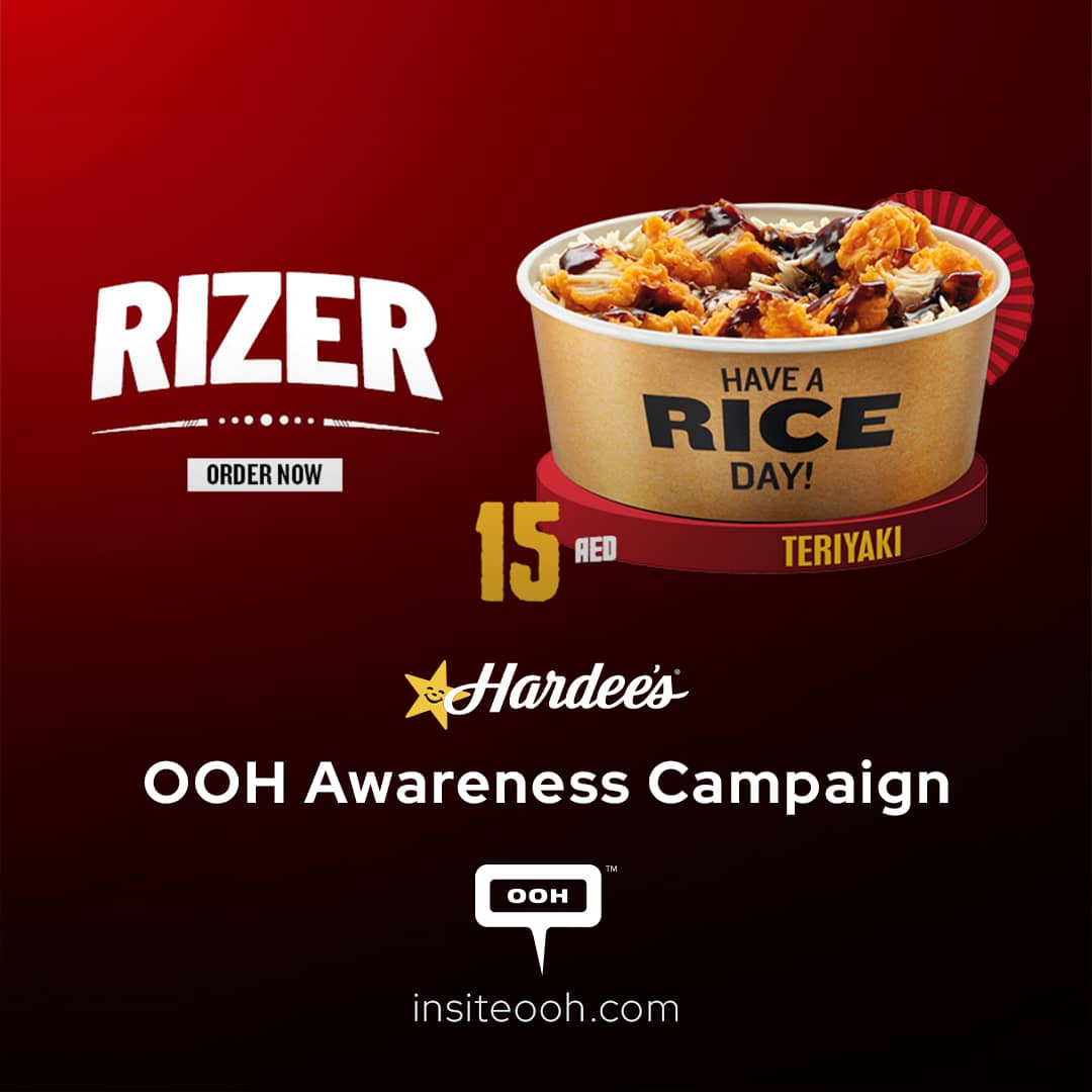 Add Delicious Flavor to Your Day with Hardee's 'Rizer' Promoted on UAE OOH