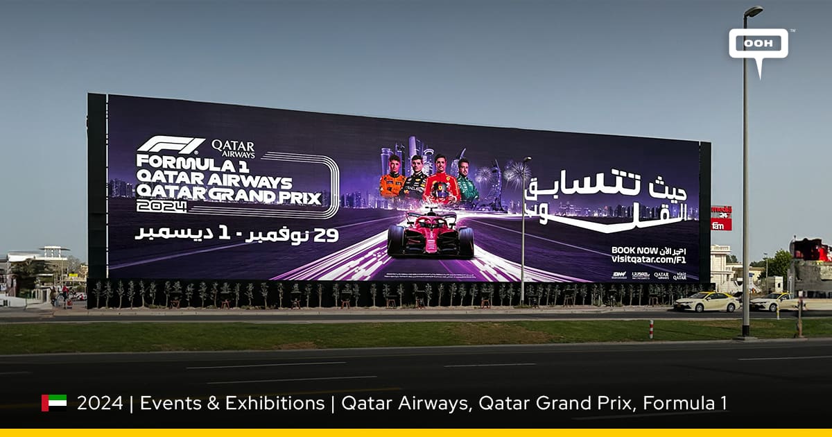 Hearts Are Racing! The Competition Mode is ON! Formula 1 Visits Qatar on OOH