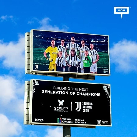 Akam invites you on Cairo's billboards to join Juventus Academy at Scene 7